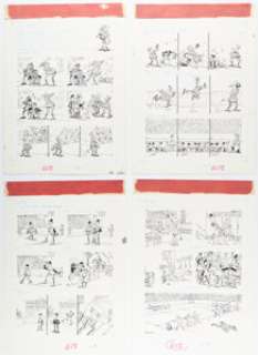 Sergio Aragonés Mad #273 "A Mad Look at Baseball" Complete 4-Page Story Original Art (EC, 1987). (Total: 4 Original Art) | Heritage
