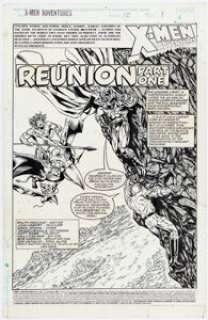 John Hebert and Greg Adams X-Men Adventures #12 Splash Page 1 Original Art (Marvel, 1995).