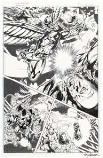 Jay Leisten [Neil Edwards printed lines] Justice League Unlimited #9 Story Page 15 Original Art (DC, 2015).