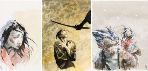 George Pratt Wolverine: Netsuke #3 and #4 Story Page Panel Illustrations Original Art Group of 3 (Marvel, 2002). (Total: 3 Original Art) | Heritage