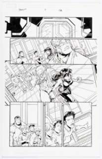 Patrick Scherberger and Norman Lee GeNext #3 Story Page 18 Original Art (Marvel, 2008).