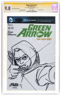 George Pérez Green Arrow #17 We Can Be Heroes Edition - Signature Series Original Art (DC, 2013) CGC NM/MT 9.8 White pages.