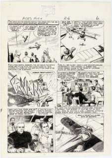 George Evans Aces High #3 Story Page 6 Original Art (EC, 1955). | Heritage