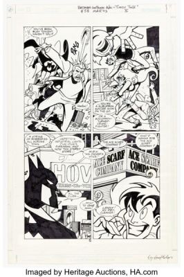 James Fry and Ty Templeton Batman Gotham Adventures #58 Story Page 5 Original Art (DC, 2003).