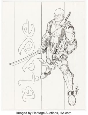 JonBoy Meyers - Blade the Vampire Hunter Specialty Illustration Original Art (2008).