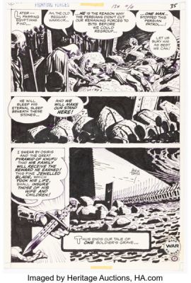 Alex Toth Our Fighting Forces #134 "Soldier’s Grave" Story Page 8 Original Art (DC, 1971). | Heritage