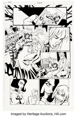 Steve Ellis, Luke Rizzo, and Mark Irwin Jezebelle #4 Story Page 11 Original Art (DC/Wildstorm, 2001).