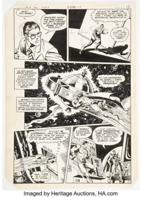 Irv Novick and Frank McLaughlin DC Comics Presents #42 Superman and Red Tornado Story Page 10 Original Art (DC, 1981).