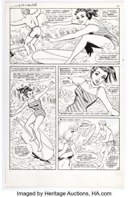 Stan Goldberg and John Tartaglione (attributed) Patsy and Hedy #106 Story Page 9 Original Art (Marvel, 1966). | Heritage