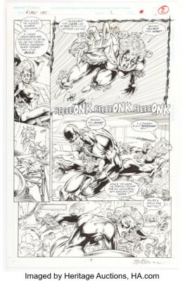 Andrew Wildman and Stephen Baskerville Felicia Hardy: The Black Cat #2 Story Page 2 Original Art (Marvel, 1994).
