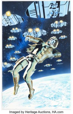 Mike Mayhew (Classic) Battlestar Galactica: Death of Apollo #1 Cover Original Art (Dynamite Entertainment, 2014). | Heritage