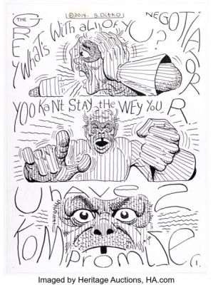 Steve Ditko #20 #20 Complete 9-Page Story Original Art (Robin Snyder and Steve Ditko, 2014). (Total: 9 Original Art) | Heritage