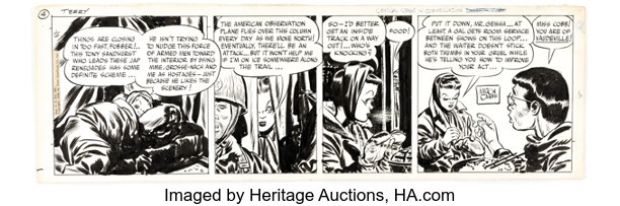 Milton Caniff Terry and the Pirates Daily Comic Strip Original Art dated 1-10-46 (News Syndicate, 1946). | Heritage