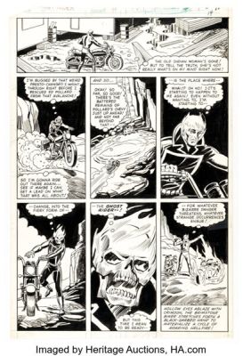 Don Perlin Ghost Rider #49 Story Page 8 Original Art (Marvel, 1980). | Heritage