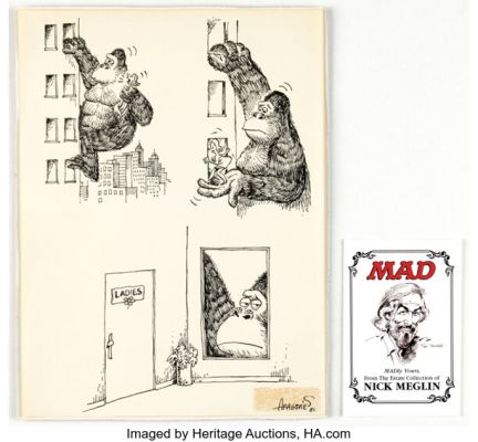 Sergio Aragonés - King Kong Gag Comic Strip Original Art (1981). | Heritage