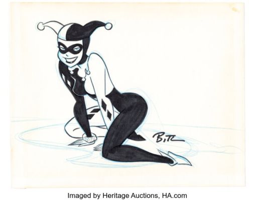 Bruce Timm - Harley Quinn Illustration Original Art (undated). | Heritage