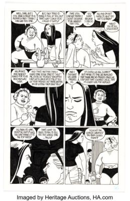 Jaime Hernandez Whoa, Nellie! #3 Xochitl Nava and Gina Bravo Story Page 10 Original Art (Fantagraphics, 1996). | Heritage