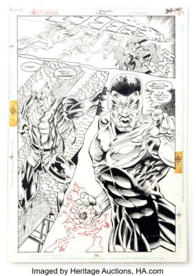 Dean Zachary and Margeaux (Andrew) Pepoy Green Lantern Annual #3 Story Page 51 Original Art (DC, 1994).