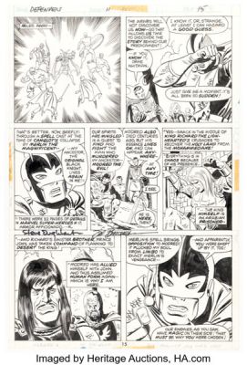 Sal Buscema and Frank Bolle The Defenders #11 Story Page 9 Original Art (Marvel, 1973). | Heritage
