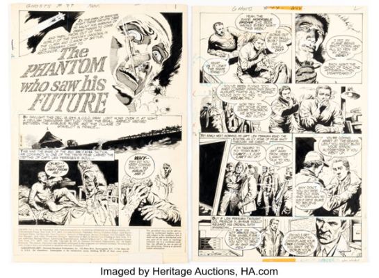 Noly Panaligan Ghost #44 "The Phantom Who Saw His Future" Complete 6-Page Story Original Art (DC, 1975). (Total: 6 Original Art) | Heritage