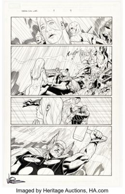 Steve McNiven and Dexter Vines Civil War #4 Page 10 Original Art (Marvel, 2006). | Heritage