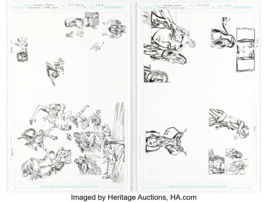 Fernando Blanco Flashpoint: Secret Seven #3 Story Pages Original Art Group of 2 (DC, 2011). (Total: 2 Original Art)
