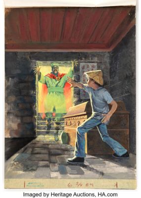Luis Dominguez (attributed) Grimm’s Ghost Stories #26 Cover Painting Original Art (Western/Gold Key, 1975). | Heritage