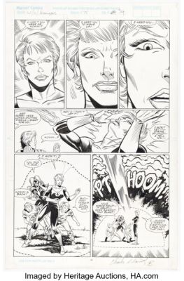 Herb Trimpe and Charles Barnett Avengers West Coast #75 Story Page 29 Original Art (Marvel, 1991).