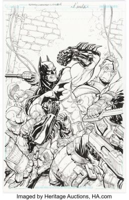 Carlos D‘Anda Batman: Arkham City #4 Cover Original Art (DC, 2011).