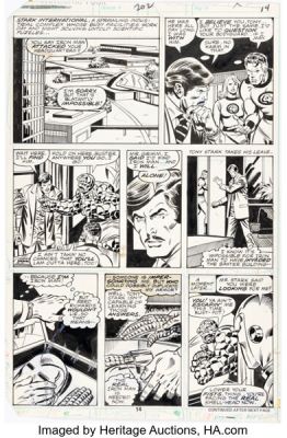 John Buscema and Joe Sinnott Fantastic Four #202 Iron Man Story Page 8 Original Art (Marvel, 1979). | Heritage