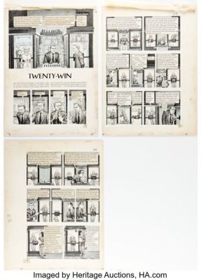 Bill (Will) Elder Humbug #1 "Twenty - Win" Complete Story Original Art Group of 3 (Humbug Publications, 1957). (Total: 3 Original Art) | Heritage