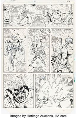 Sal Buscema and Joe Sinnott Rom #31 Rogue Second Appearance Issue Story Page 14 Original Art (Marvel, 1982). | Heritage