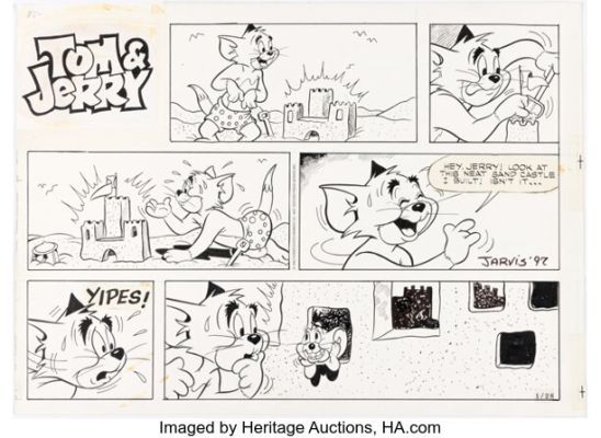 Kelly Jarvis Tom and Jerry Sunday Comic Strip Original Art Group of 3 (Editors Press Service, 1989-1993). (Total: 3 Original Art)