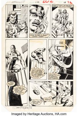 William Johnson and Danny Bulanadi Daredevil #202 Story Page 12 Original Art (Marvel, 1984). | Heritage