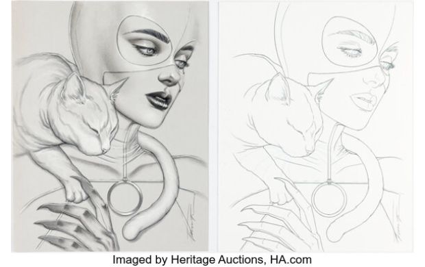 Jenny Frison Catwoman #27 Variant Cover Original Art Group of 2 (DC, 2021). (Total: 2 Original Art) | Heritage