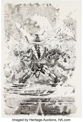 Keron Grant King Spawn Unused Cover Original Art (Image, c. 2021).