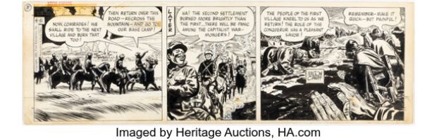 Milton Caniff Steve Canyon Daily Comic Strip Original Art dated 4-5-61 (Field Enterprises, 1961). | Heritage
