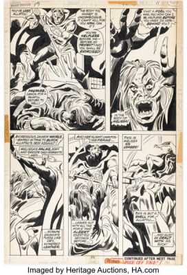 Gene Colan and Mike Esposito Marvel Spotlight #19 Son of Satan Story Page 7 Original Art (Marvel, 1974). | Heritage