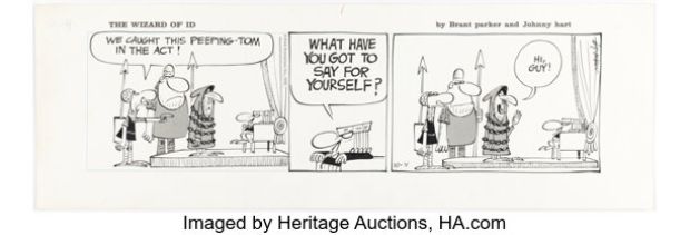 Brant Parker The Wizard of Id Daily Comic Strip Original Art dated 10-4-73 (Field Enterprises, 1973). | Heritage
