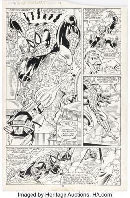 Alex Saviuk and Keith Williams Web of Spider-Man #54 Story Page 19 Original Art (Marvel, 1989). | Heritage