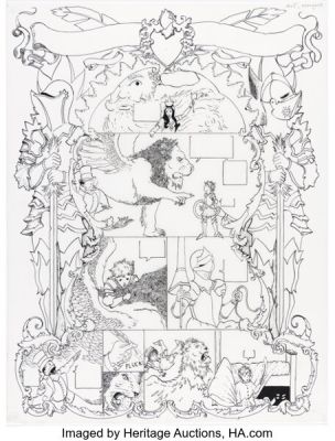 Joe Dragunas Little Nemo: Dream Another Dream Complete 1-Page Story Preliminary Original Art and Print (Locust Moon Press, 2014).