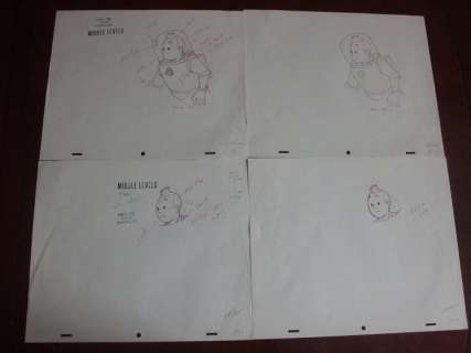 Tintin - 4x Croquis préparatoire pour le film d’animation Â¨LuneÂ¨ + 7 dessins (photocopies)en relation - EO - (1960) | Catawiki
