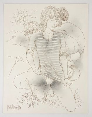 Gourlier Michel Illustration... | GOURLIER Michel Illustration représentant un groupe... | Vermot et Associés