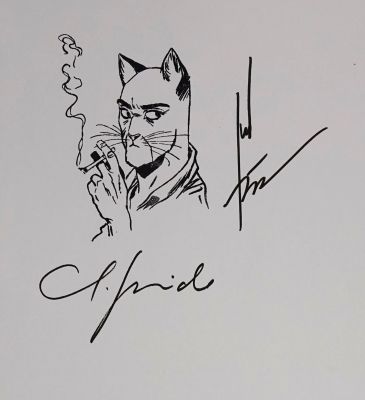 Guarnido Juanjo Blacksad Dédicace... | GUARNIDO Juanjo Blacksad Dédicace au tampon représentant... | Vermot et Associés