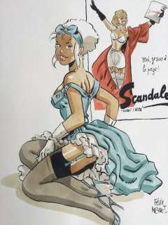 Meynet, Félix - Dessin original couleur -Â ScandaleÂ  | Catawiki