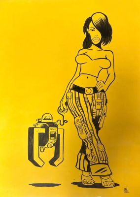 Brüno - Illustration... | Lot 7 - Brüno - illustration à l’encre de Chine sur papier... | Tessier Sarrou