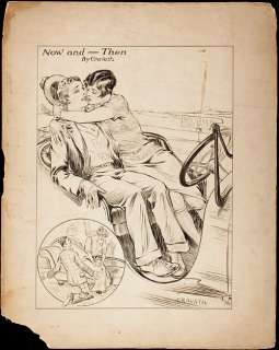 Cravath, Glenn | New Yorker/Saturday Evening Post Illustration "Now and Then" art, prelim and print | Art4Comics