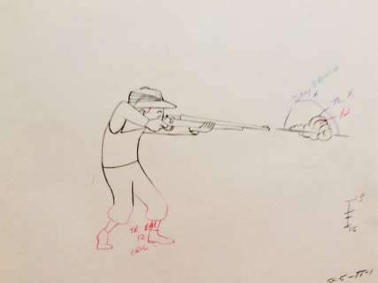 Tintin - Croquis préparatoire pour film d animation - Tintin Au Congo - (années 60) | Catawiki