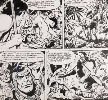 Tounga / Toenga - Originele Pagina (p.20) - Tounga et les hommes rouges / De grote strijd van Toenga - (1962) | Catawiki