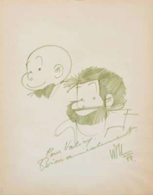 Will Maltaite (1927-2000) Tif... | Lot 20 - Will MALTAITE (1927-2000) Tif et Tondu, 1984. Feutre... | Drouot Estimations